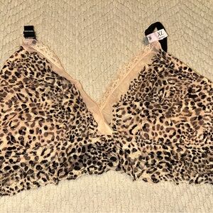 VS Leopard Print Lace Bralette XL